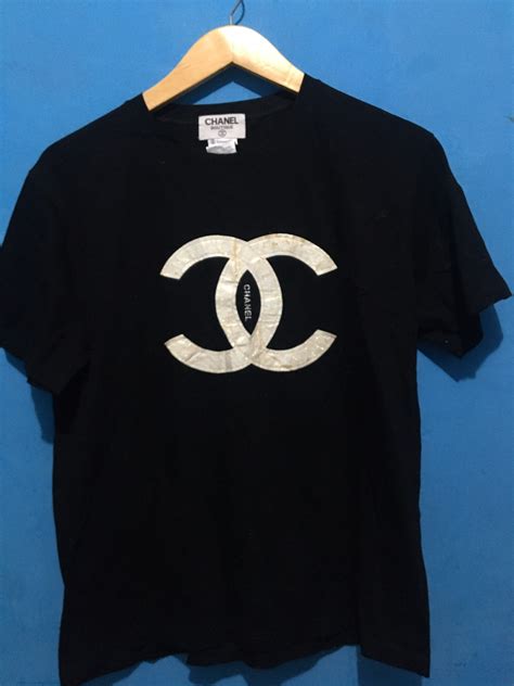 chanel logo t shirt replica|embellished chanel t shirt.